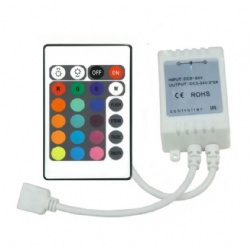 LED Color Controller with IR 24Keys Remote Lighting Controller for RGB Strip Ribbon Light